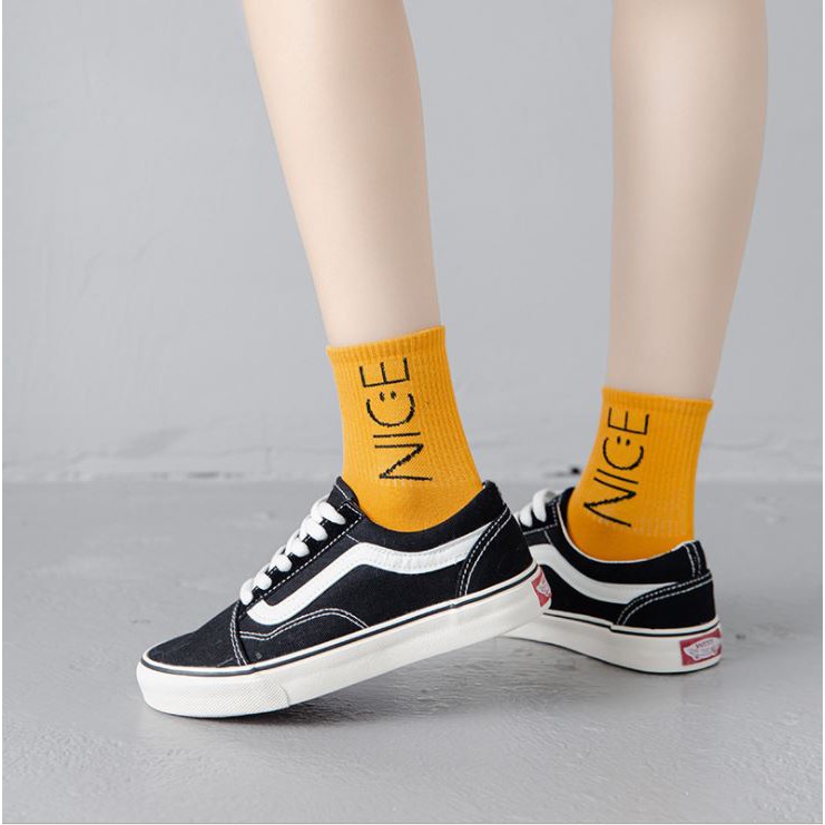 Set 5 Đôi Tất Vớ Nữ Cao Cổ NICE Như Hình