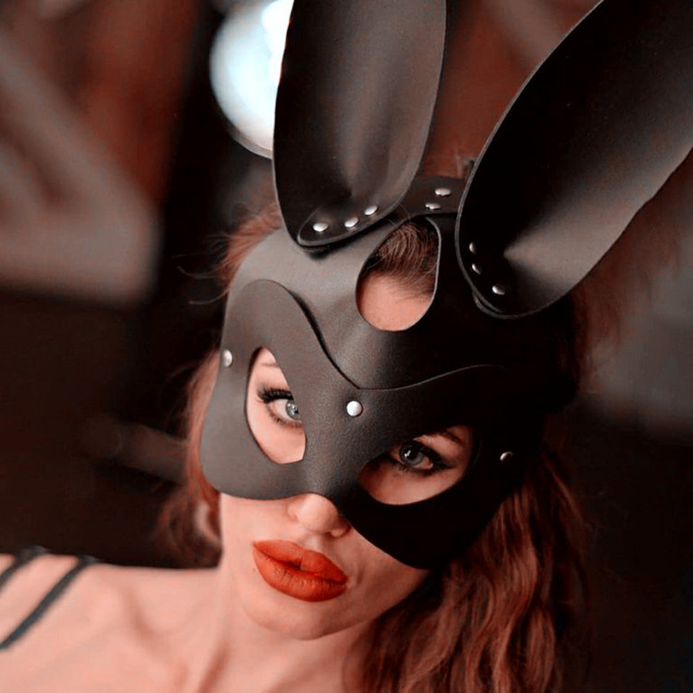 Mặt Nạ Da Hóa Trang Hình Tai Mèo Phong Cách Gothic Punk Quyến Rũ Cho Nữ