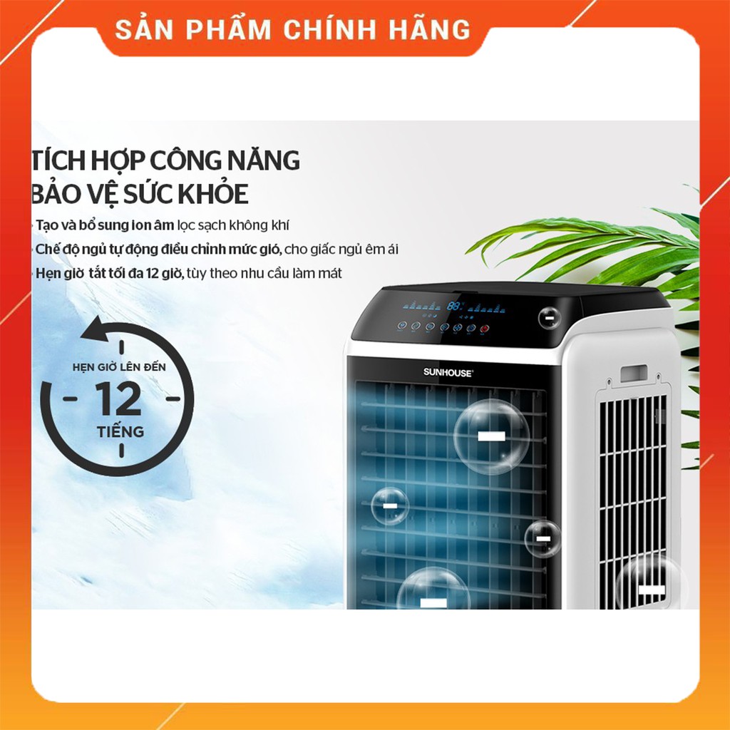 Quạt Điều Hoà, Máy Làm Mát Không Khí SUNHOUSE SHD7727, Tiết Kiệm Và An Toàn