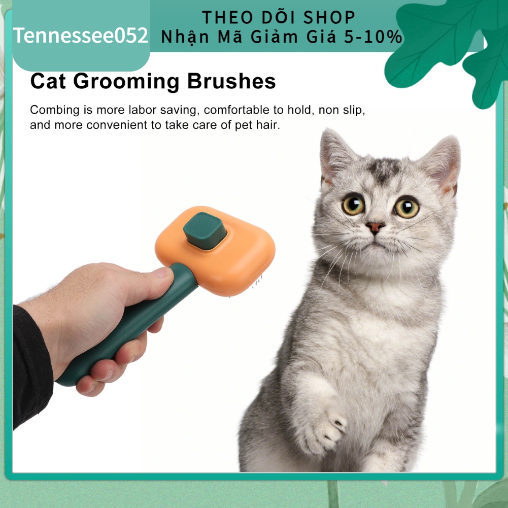 Hàng Sẵn Lược chải lông chó mèo có nút bấm Đa chức năng Tự làm sạch Slicker【Tennessee052】