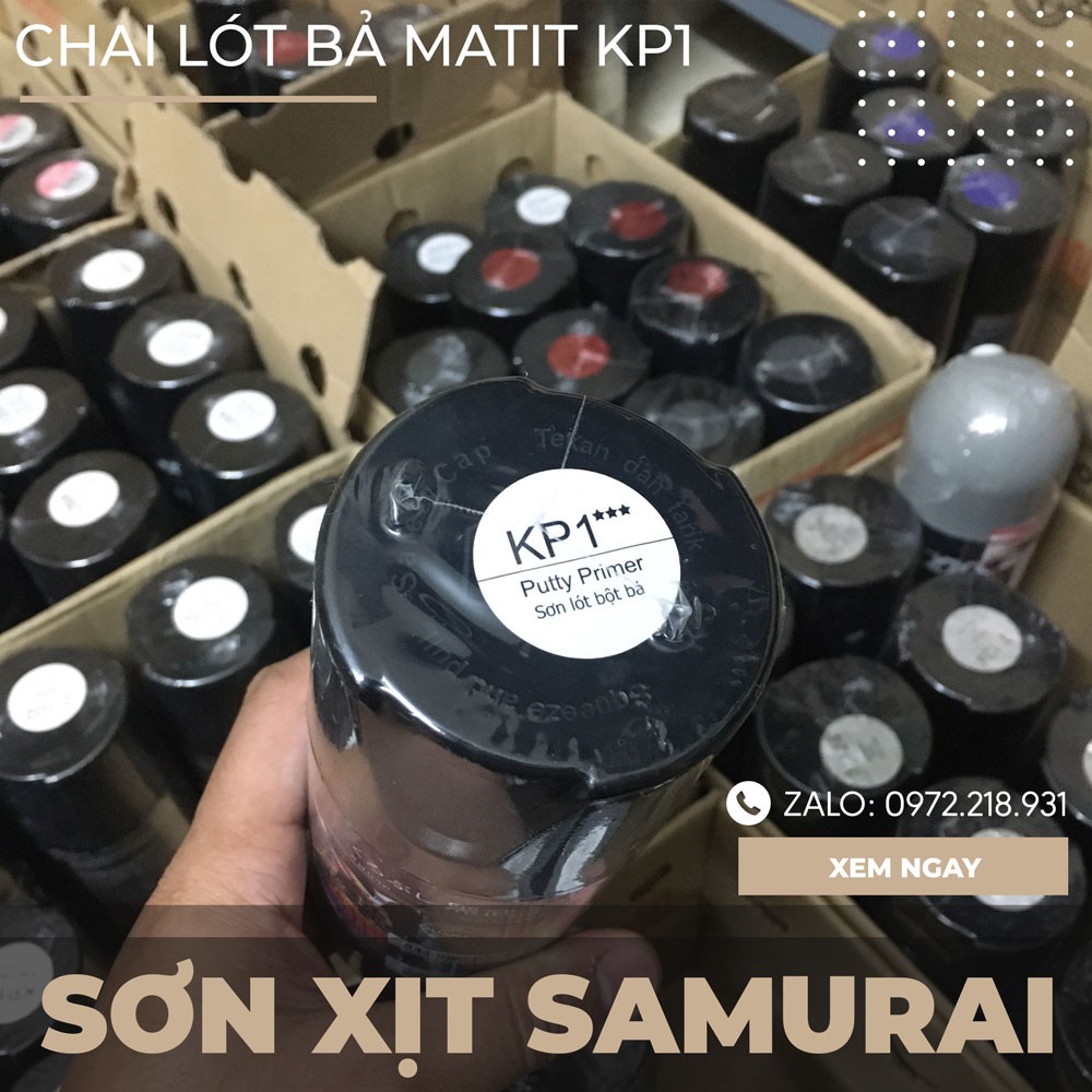 Sơn Samurai Bả Matit KP1 - Sơn Xịt Samurai Bột Bả