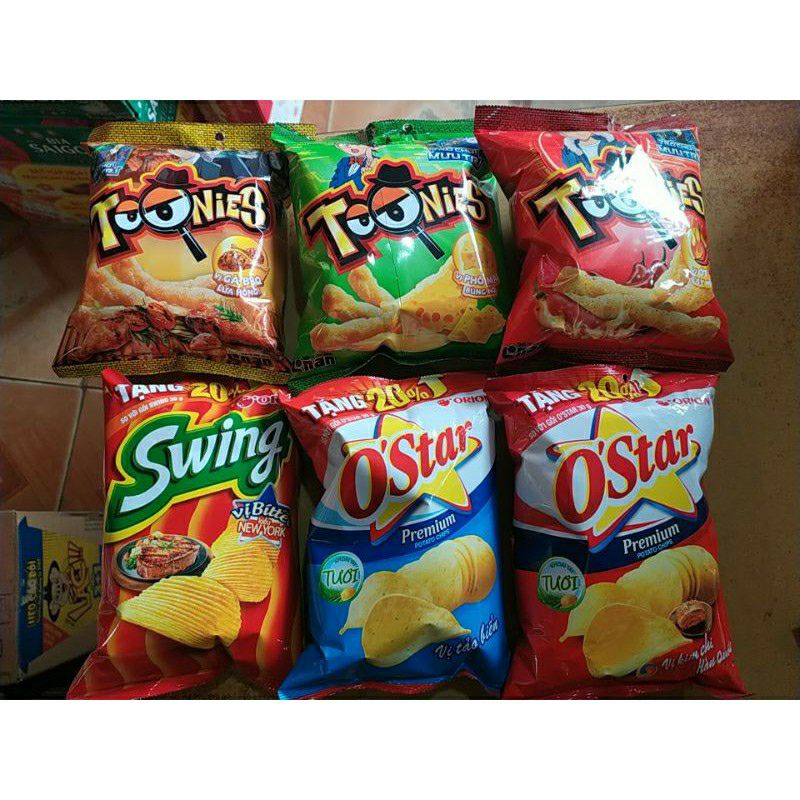 Bịch 10 gói snack ostart , toonies. swing 36 gam