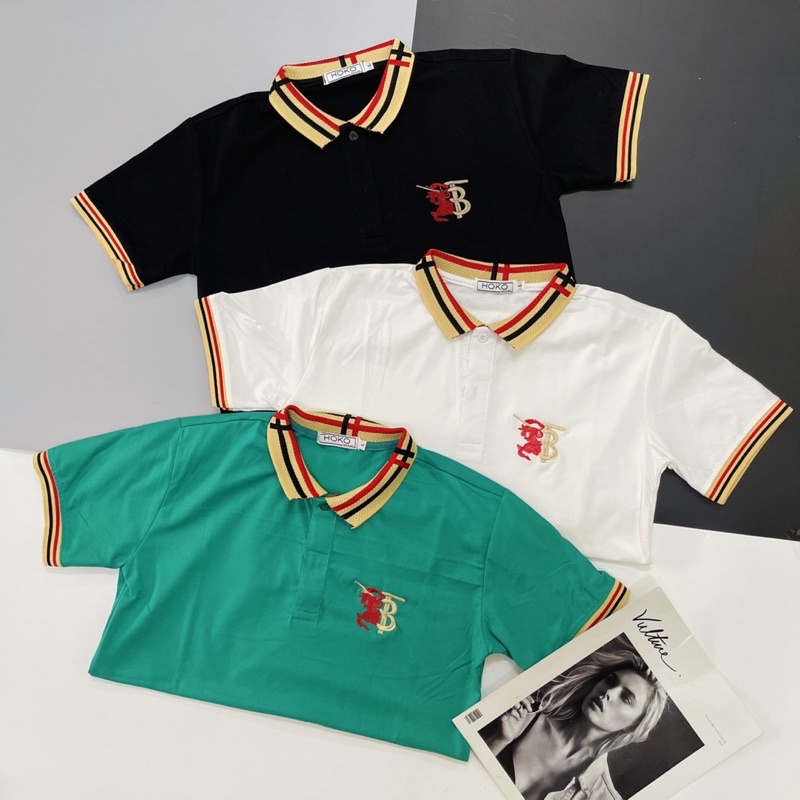 Áo thun nam cao cấp thun nam polo 3 màu BBR phối vải cotton đẹp như hình