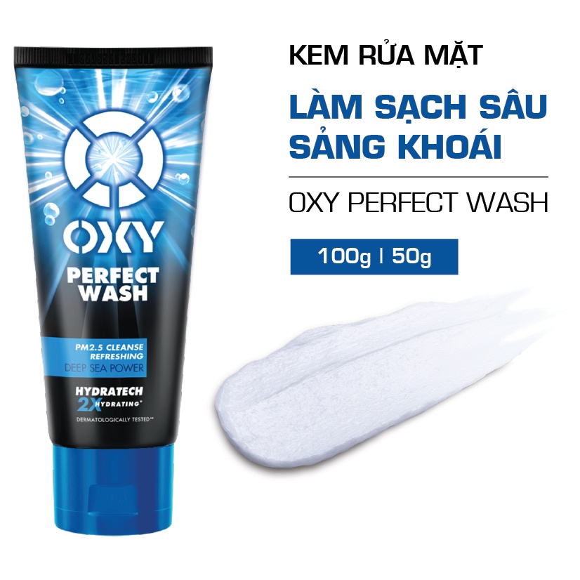 Sữa rửa mặt OXY Perfect Wash 100g sạch nhờn mát lạnh