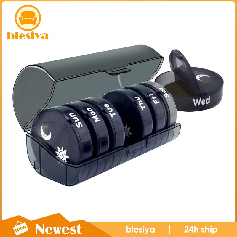 Hộp Đựng Thuốc Mini 7 Ngày Hai Lần Tiện Dụng Khi Đi Du Lịch Ốp