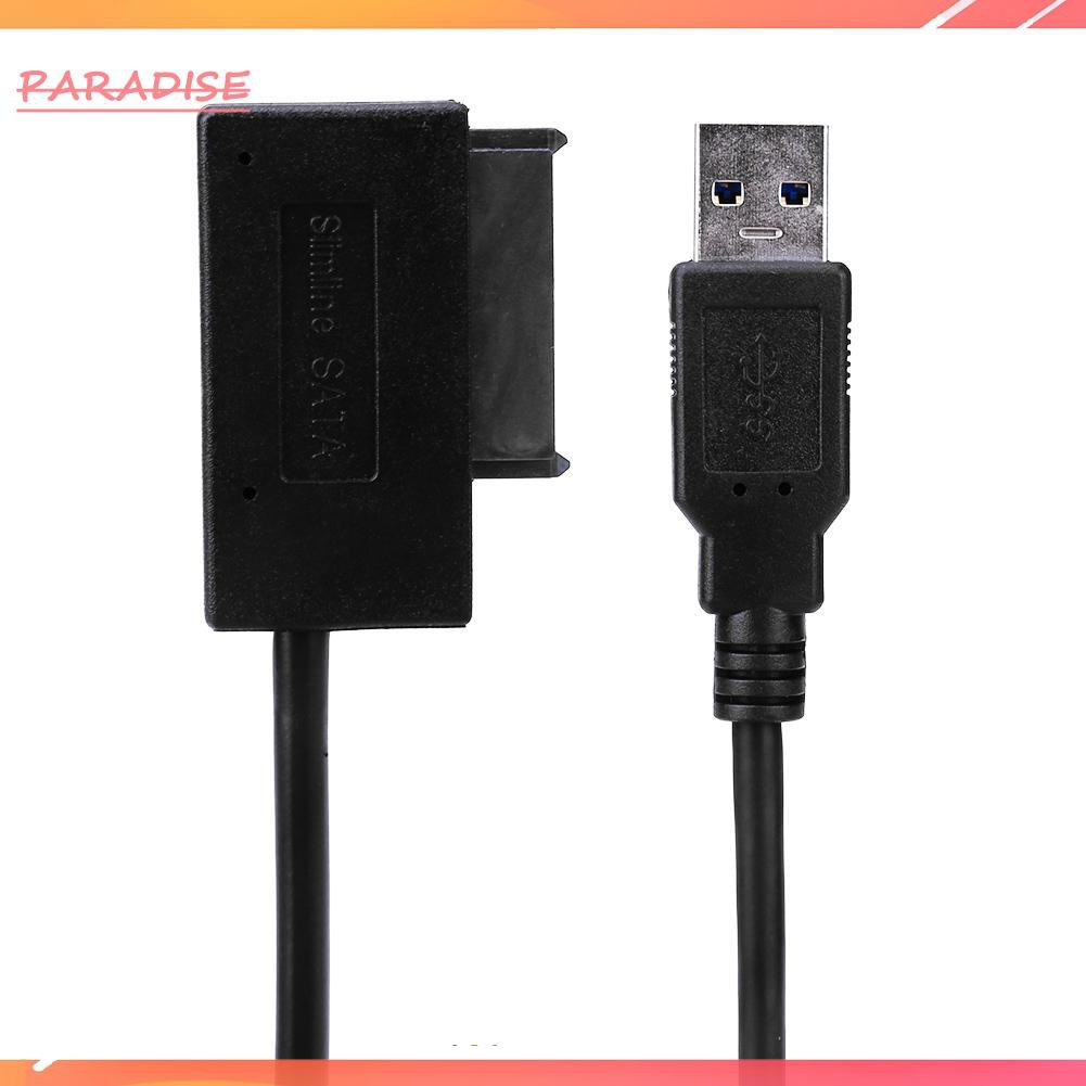 Paradise1 Notebook 7+6Pin Slimline SATA to USB2.0 Converter Adapter Easy Drive Cable