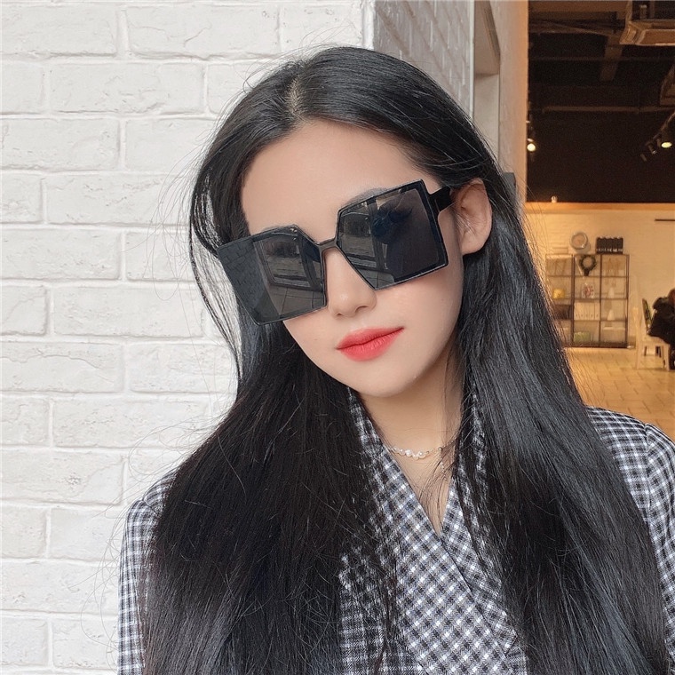Kính mát gọng vuông chống tia uv400 thời trang dành cho nữ