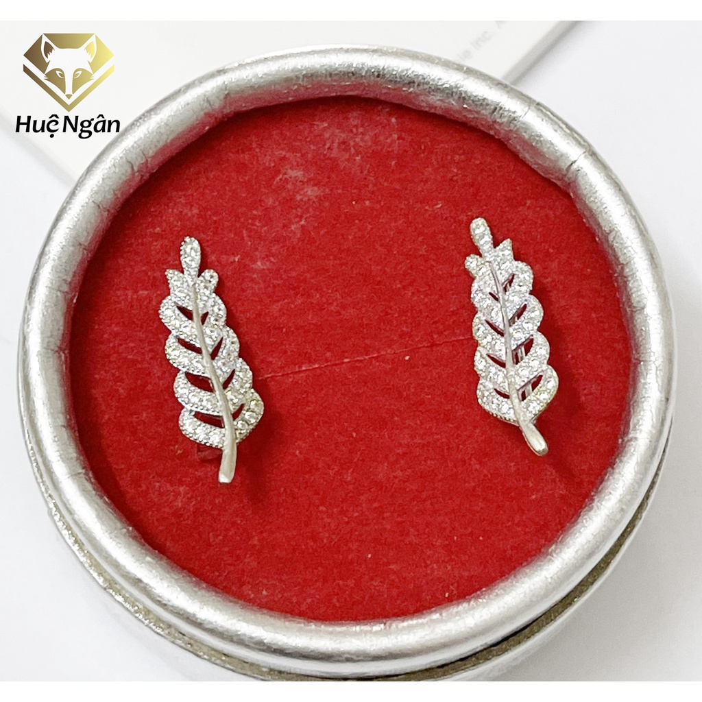 Bông tai bạc 925 Huệ Ngân - Lá ô liu E16026