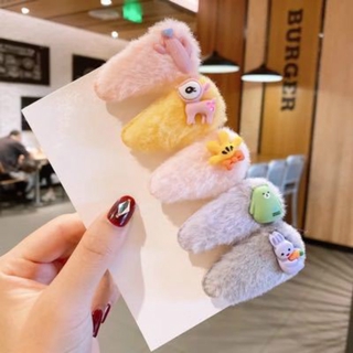  (MỚI) Kẹp tóc BB phối lông dễ thương cho bé