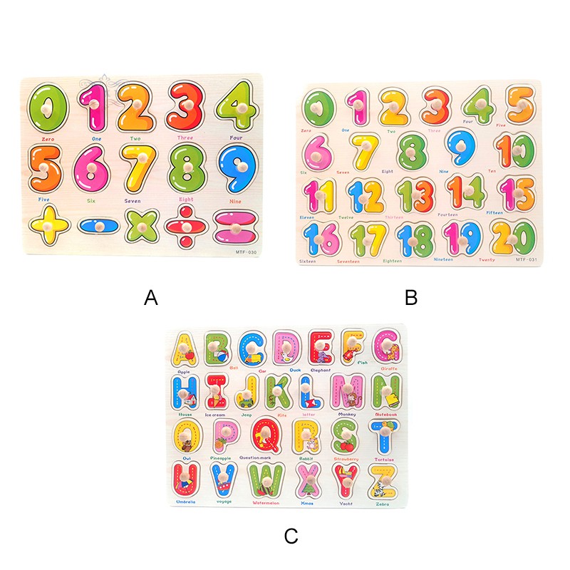 ZFXW Children Early Education Wooden Puzzle Hand Grasping Number Alphabet Board Toy
For Toddler Baby and Infant Boys and Girl @VN