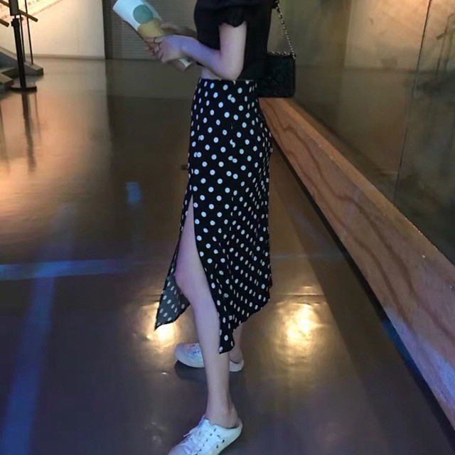 (ORDER) Chân váy chấm bi xẻ tà - Supermall | BigBuy360 - bigbuy360.vn