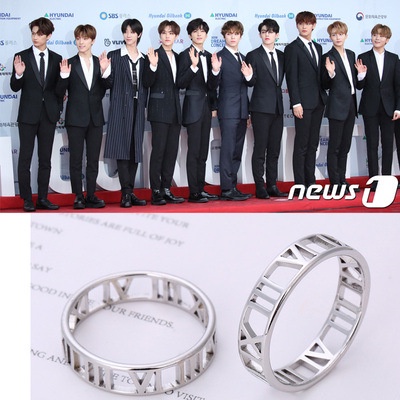 Nhẫn Logo Nhóm Nhạc SEVENTEEN Thời Trang