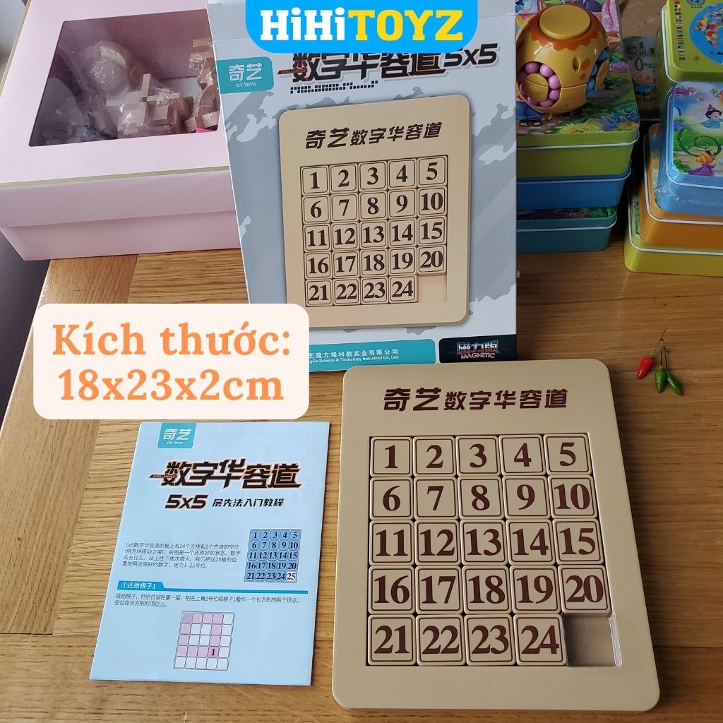 Klotski Bảng Trượt Số Nam Châm Từ Tính Cao Cấp cho bé, Đồ chơi thông minh phát triển tư duy bé 7 tuổi trở lên