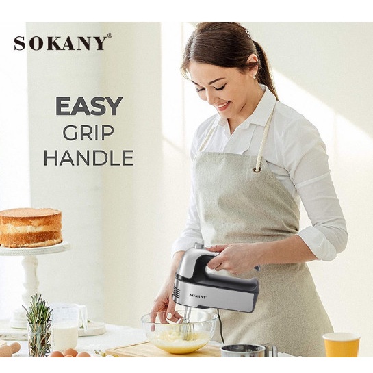 Máy Đánh Trứng Cầm Tay SOKANY 6630 300-800W Bảo Hành 1 Tháng