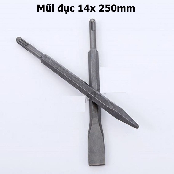 Mũi Đục Bê Tông Đầu Gài Tự Động Cho Máy Khoan Đục Bê Tông 3 Chức Năng Đầu Tự Động 226 228 - Mũi Đục Bê Tông Dẹt Nhọn