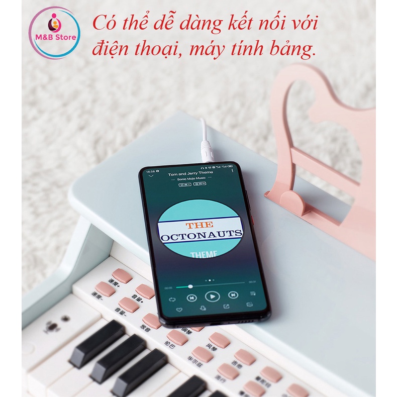 (Bản Quốc Tế) Đồ Chơi Đàn Mini Piano Cao Cấp - KUB, Đèn LED Hướng Dẫn, Âm Thanh Cực Hay