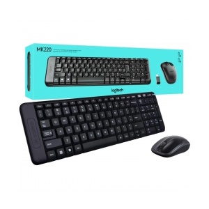 Combo ko dây Keyboard Mouse Logitech MK220 Chính hãng (Có pin, 2xAAA, 2xAA)