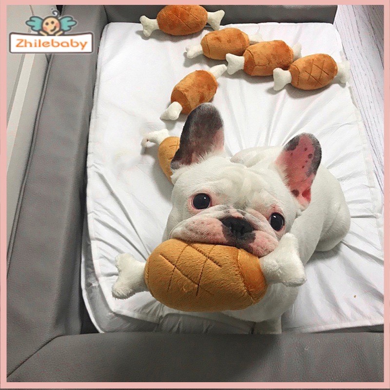 Đồ Chơi Đùi Gà Nhồi Bông Cho Thú Cưng Chó Mèo