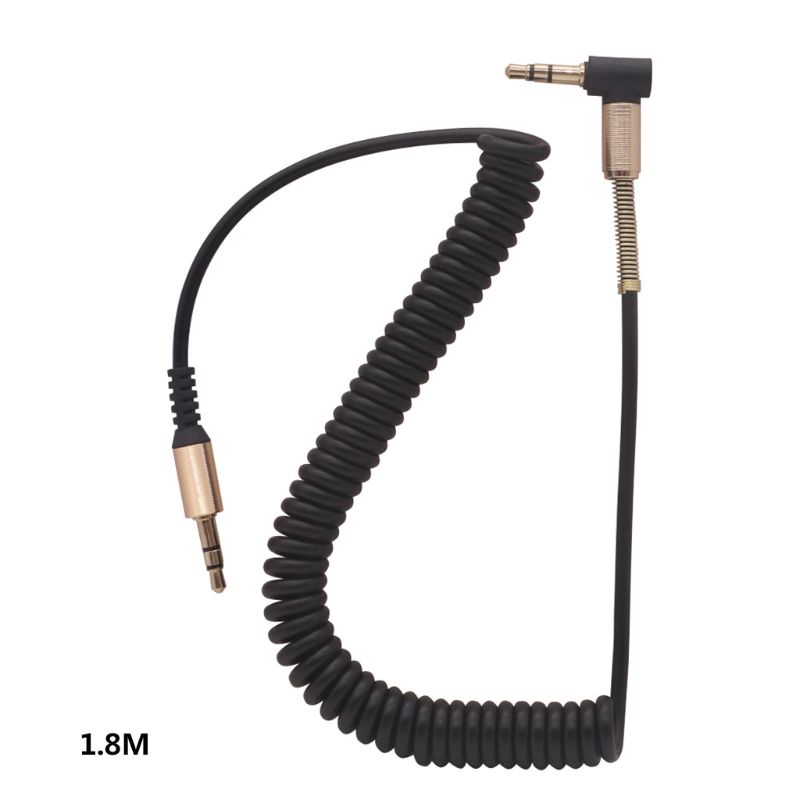 Dây Cáp Âm Thanh Dạng Lò Xo Nối Dài Giắc Cắm 3.5MM Cho Loa/Điện Thoại/Xe Hơi