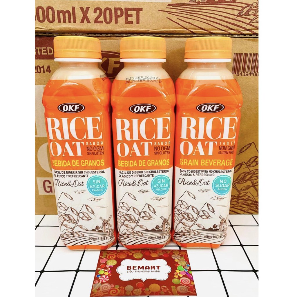 Sữa Gạo OKF Yến Mạch / Nước gạo bắp Chai 500ML - Hàng Nhập Khẩu Hàn Quốc