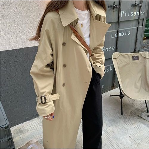 Áo khoác kaki nữ dáng rộng thời trang mới mùa thu phong cách Hàn Quốc 2021