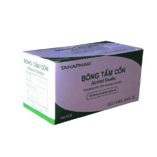 Bông Tẩm Cồn Tiệt Trùng (Alcohol Pads) hộp 100 miếng