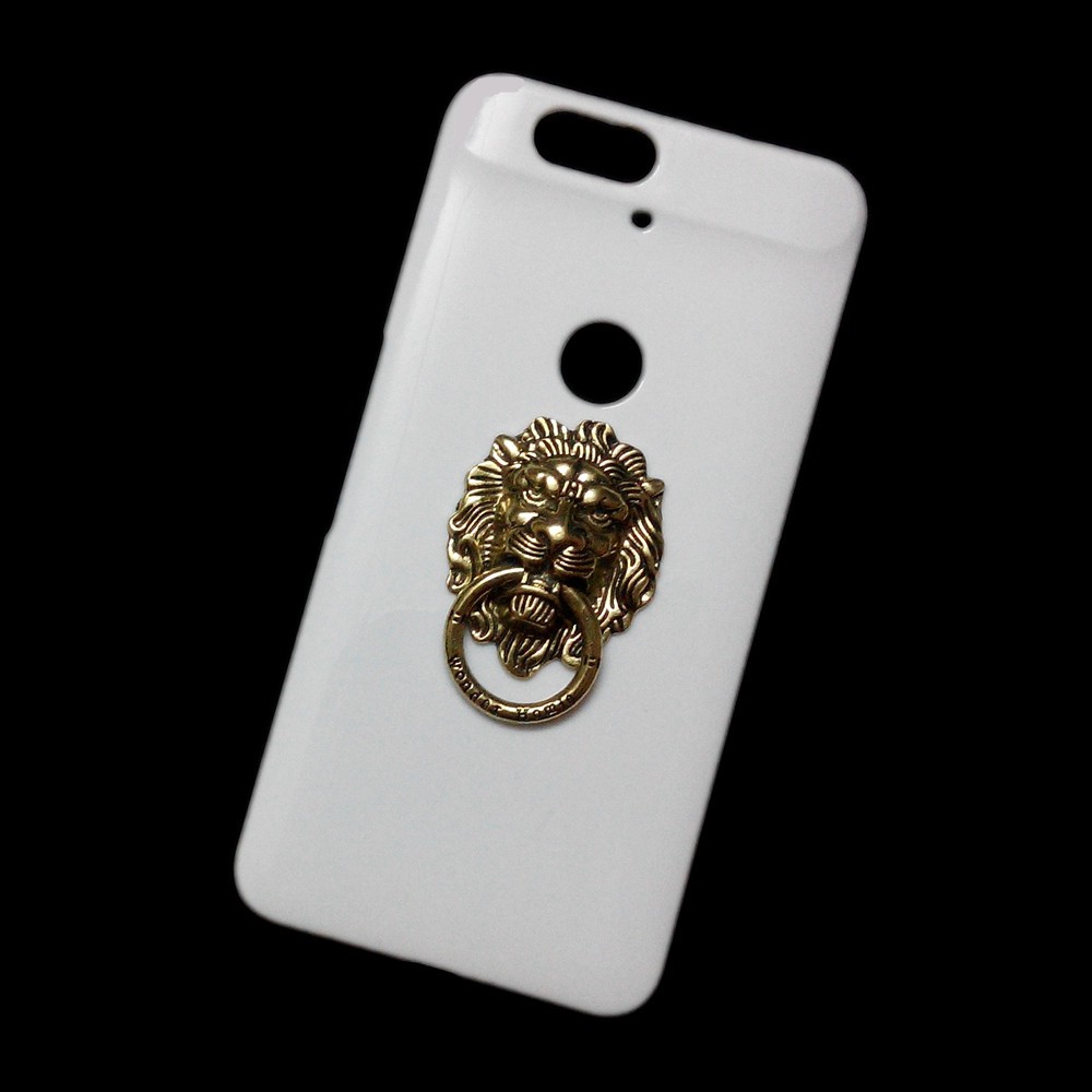 Case for Huawei Nexus 6P Bronze Lion Head Ring Stand Holder Back Hard Cover