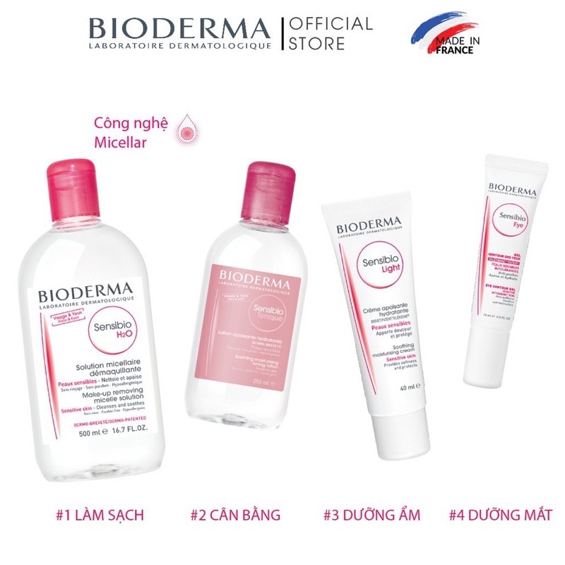 Nước Tẩy Trang Bioderma Sensibio H2O Cho Da Nhạy Cảm 100ml