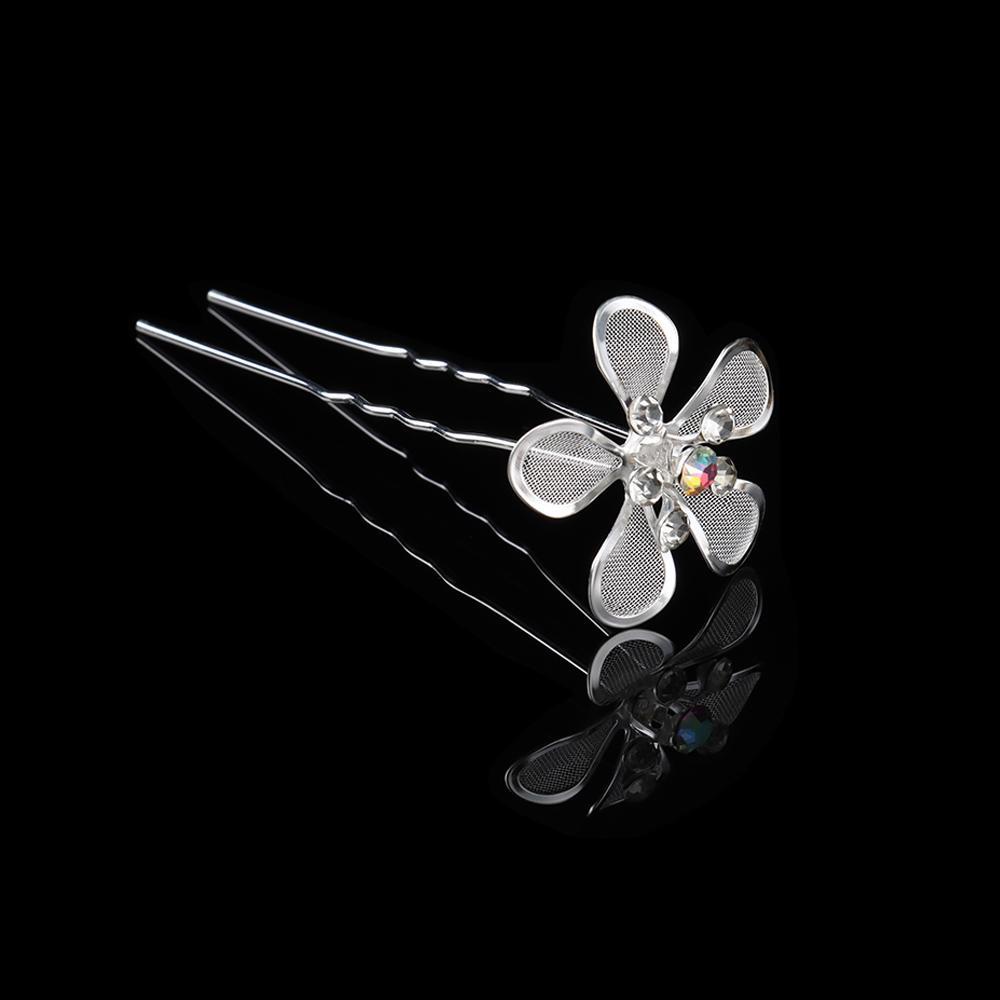 JUNE Trâm Cài Tóc Chữ U Hình Hoa Đính Pha Lê