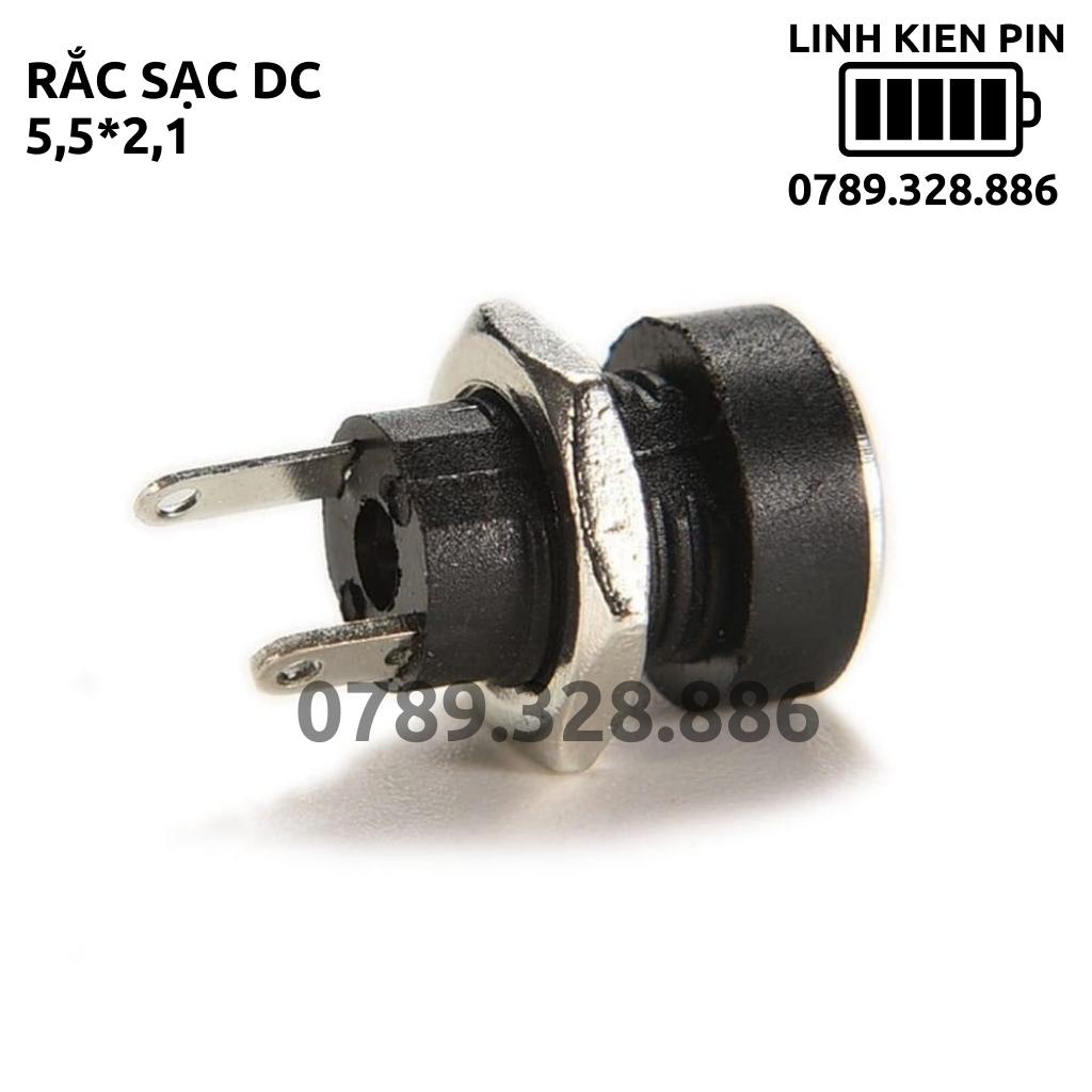 Jack sạc DC, jack cái 5.5*2.5mm, lỗ khoan 10mm