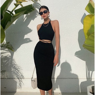 Set áo cột dây đan eo và chân váy body