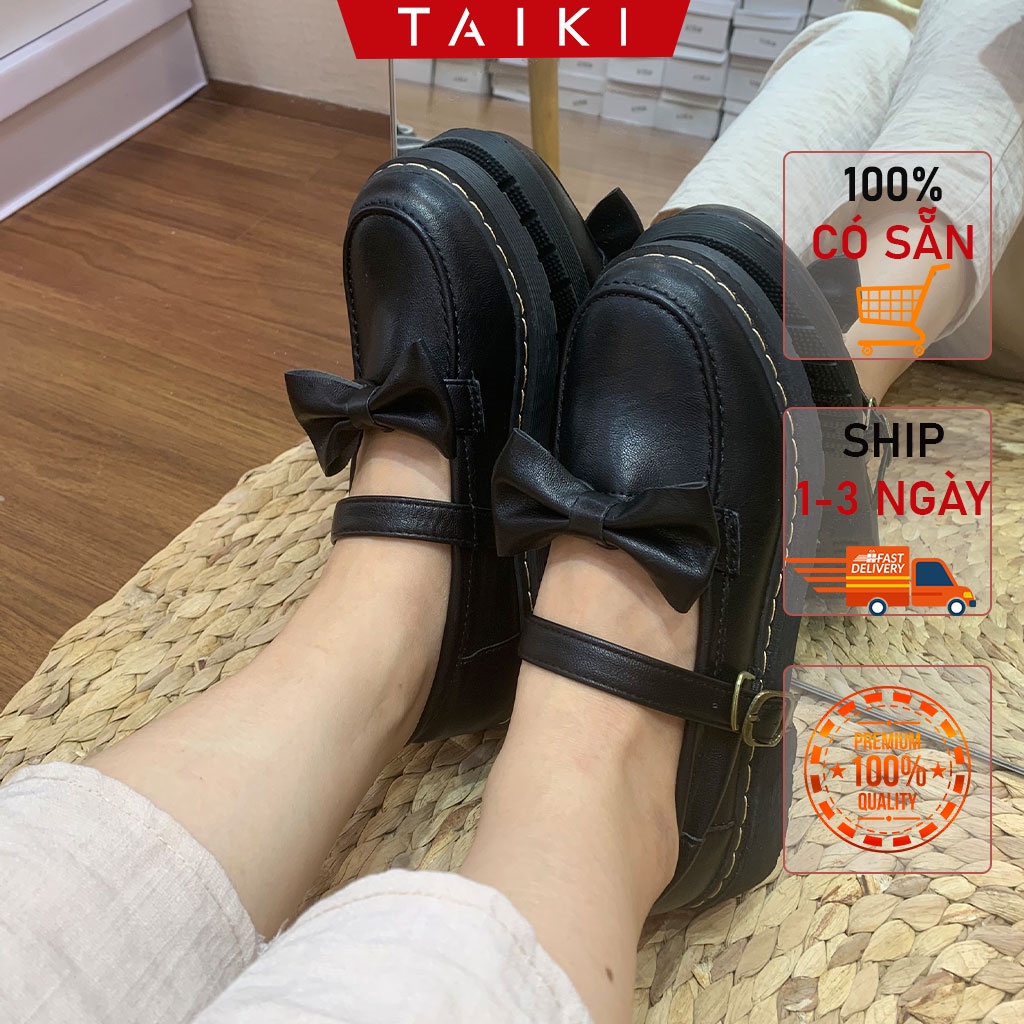 Giày marry jane nữ 👟FREESHIP👟 giày nữ vintage cao 3cm, mary jane mũi tròn, giày nữ vintage nâu và đen
