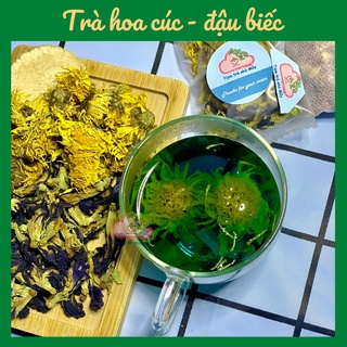 Trà thảo mộc hoa đậu biếc mix hoa cúc vàng, Trà thanh nhiệt tốt cho sức khỏe, Trà hoa đậu biếc, trà hoa cúc vàng