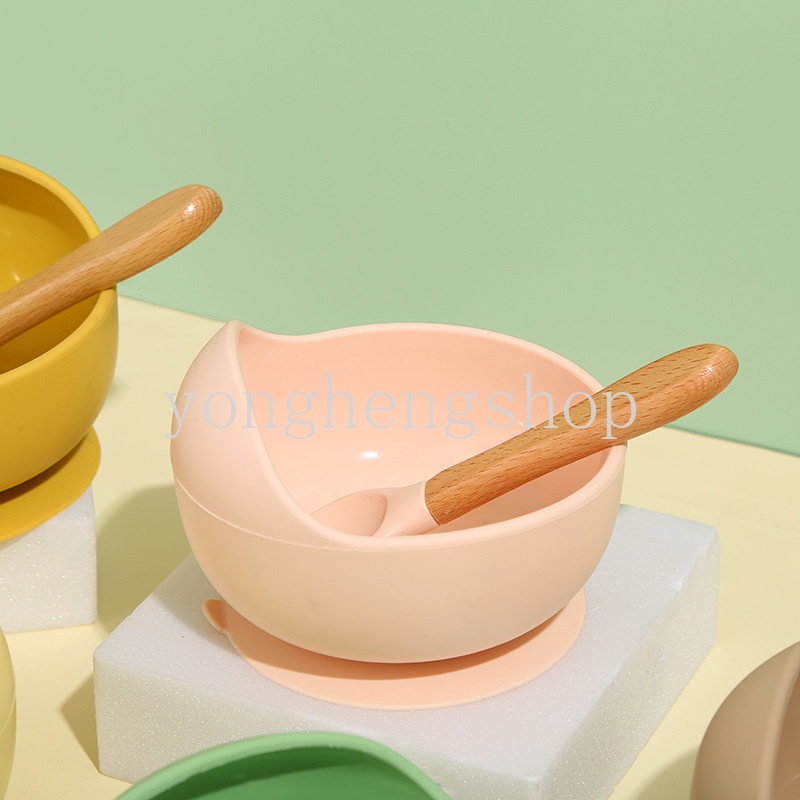 Bát Ăn Dặm Bằng Silicone Kèm Muỗng Tiện Lợi Dành Cho Bé