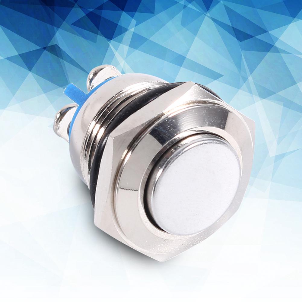 Công tắc nhấn kim loại 12V 16mm chống nước cao cấp cho xe ô tô