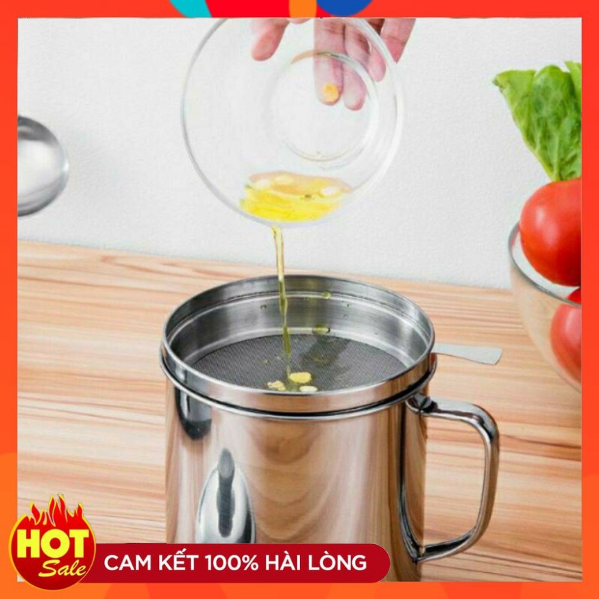 Ca lọc cặn dầu ăn,mỡ inox 304 1,2 lít0