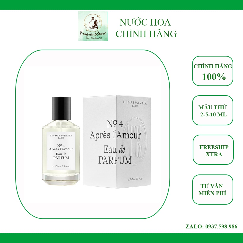Nước hoa Thomas Kosmala Apres l Amour No 4 (Mẫu thử)