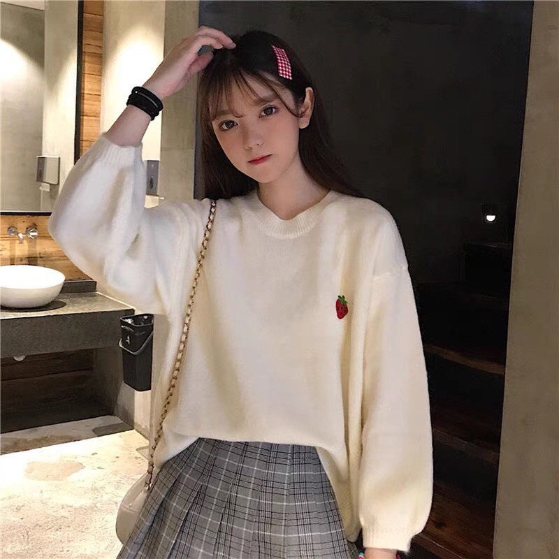 Áo dệt kim áo len nữ form rộng phong cách Hàn Quốc thời trang 2021 chuẩn hàng Quảng Châu loại 1 | BigBuy360 - bigbuy360.vn