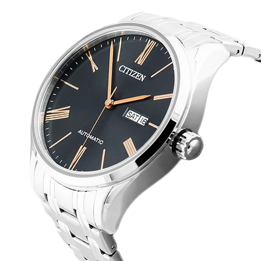 Đồng Hồ Nam Citizen Dây Thép Không Gỉ NH8360-80J - Mặt Đen