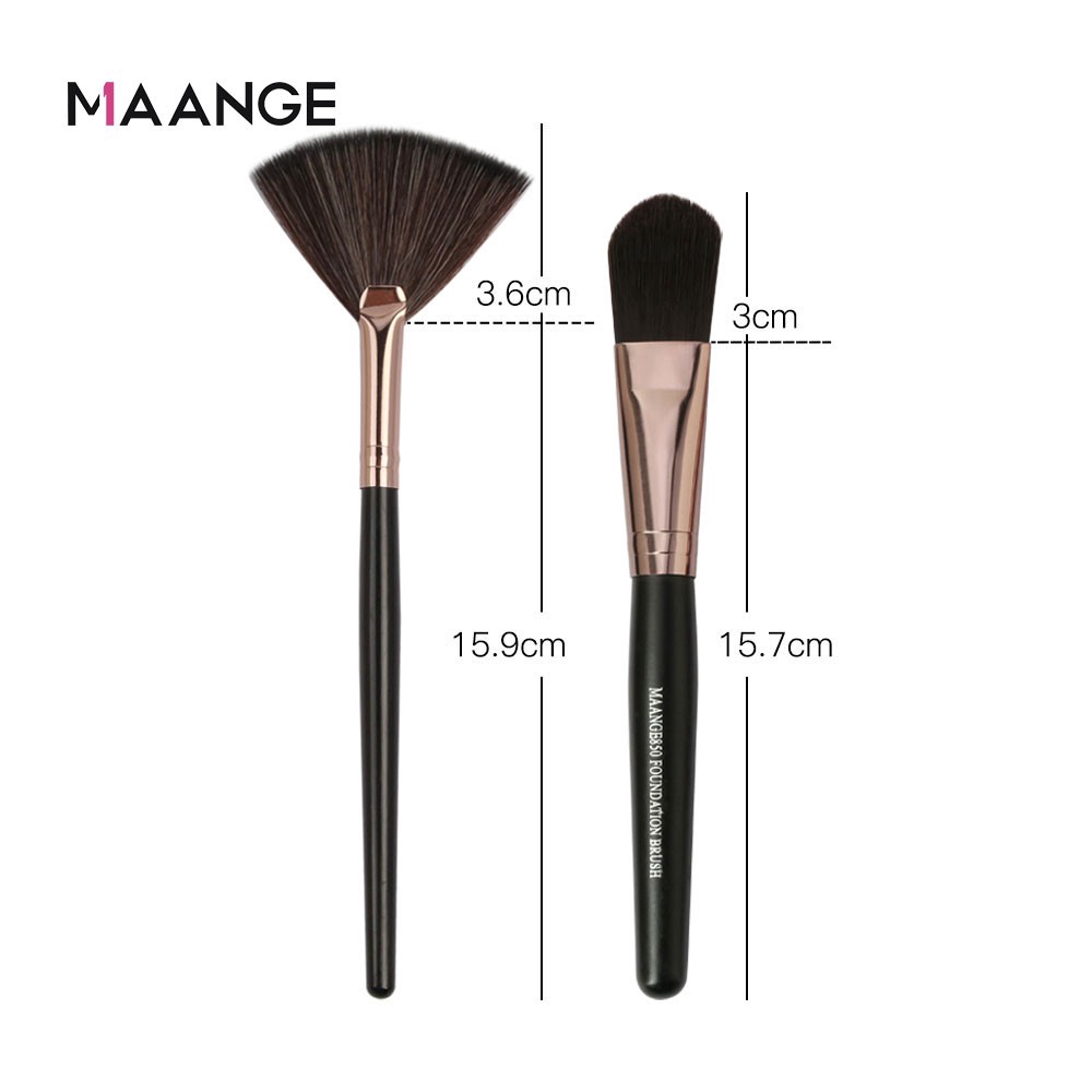 Bộ 2 Cọ MAANGE Trang Điểm Tán Phấn Nền