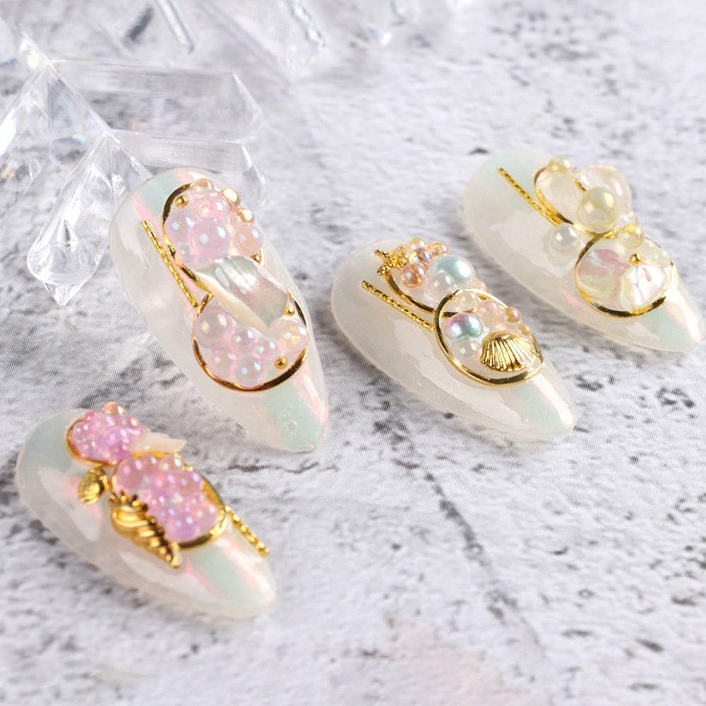 1 Gói Hạt Thủy Tinh Đẹp|Miếng Dán Hình Tròn 3D Nhiều Màu Sắc Dùng Trang Trí