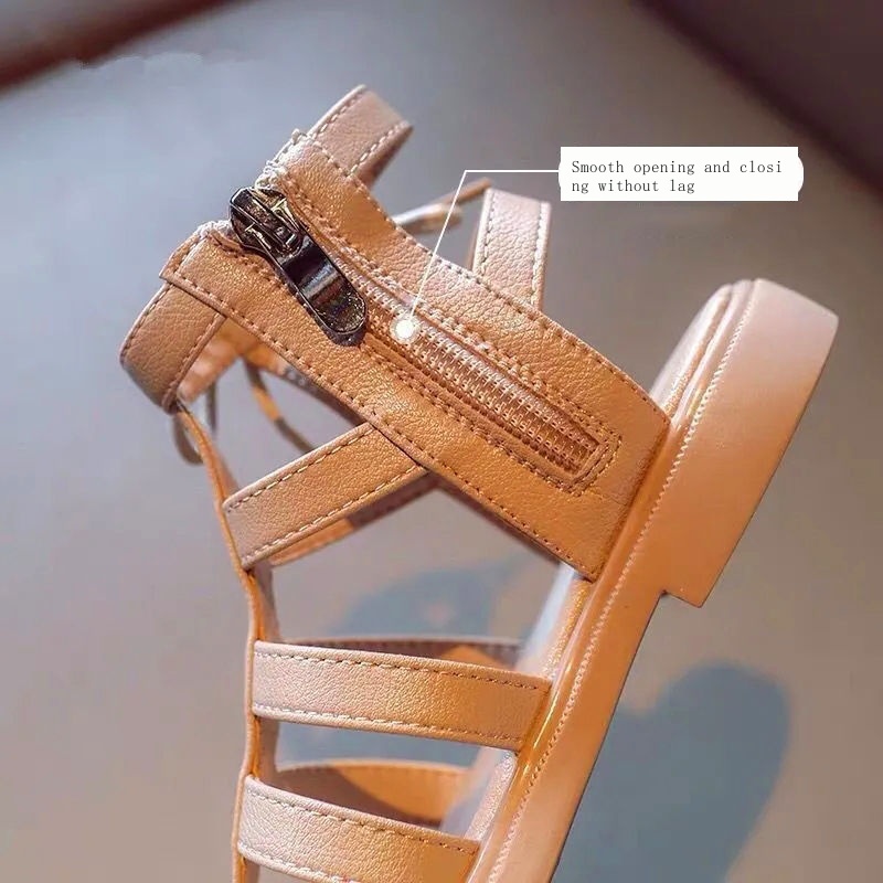 Xăng đan Công Chúa Màu Hồng Chống Trượt Phong Cách La Mã Thời Trang Cho Bé Gái 2022