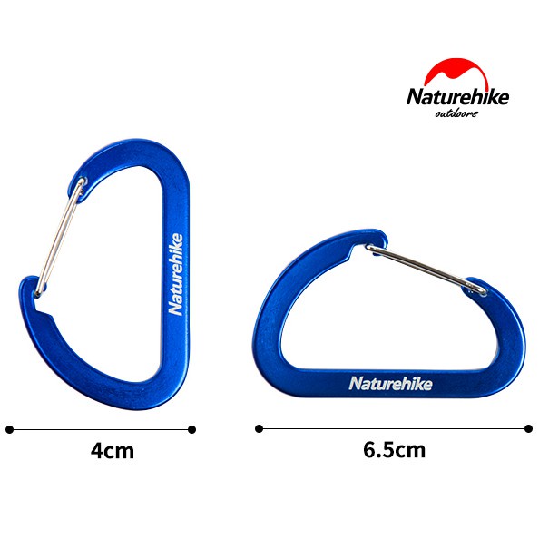 MÓC ĐA NĂNG CARABINER CHỮ D 6.5CM NATUREHIKE NH15A002-H