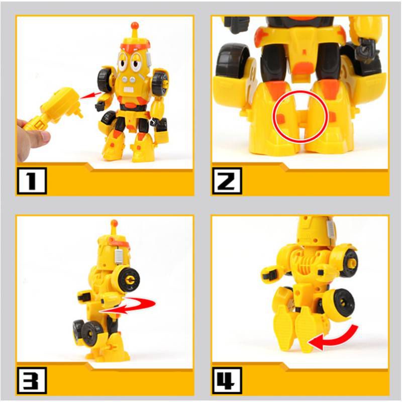 set Larva Toy Robot Creative Fun Assembly Transformation Toy Cute Anime Mecha Action Figure Model Birthday Gift for Kid