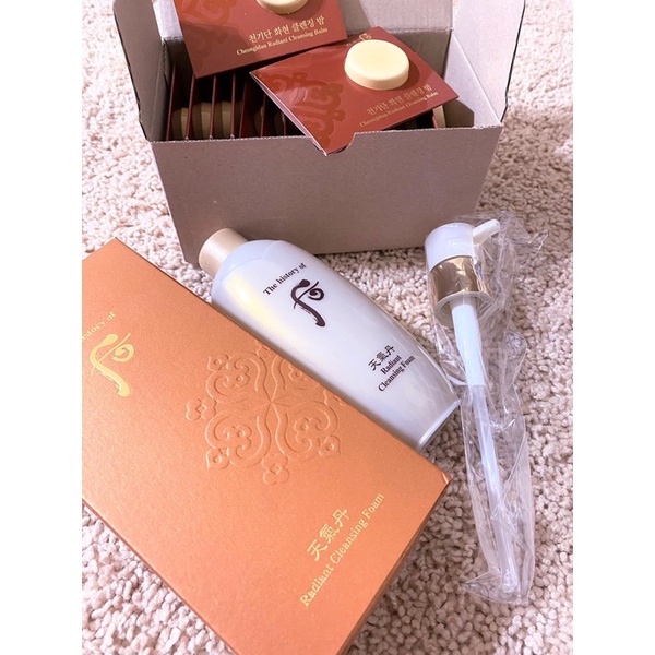 10 Gói 1ml sữa rửa mặt Whoo tái sinh, sữa rửa mặt whoo hoa hiên chống lão hóa cao cấp Whoo Radiant Cleansing Foam
