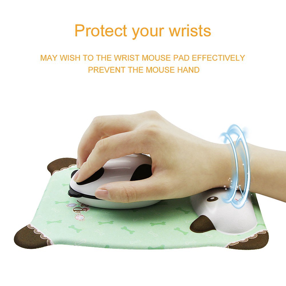 Tấm lót chuột có đệm lót kê cổ tay họa tiết hoạt hình đáng yêu