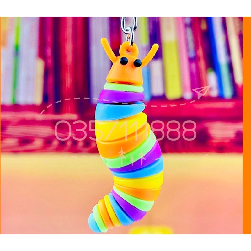 Móc Khoá Hình Con Sâu 7 màu