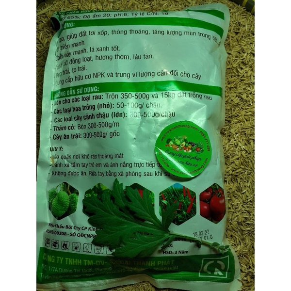 1kg Phân Bón Hữu Cơ Nhật Bản Sumo Organic 4-3-3 65OM Bón Hoa, Cây Cảnh, Rau, Củ Quả