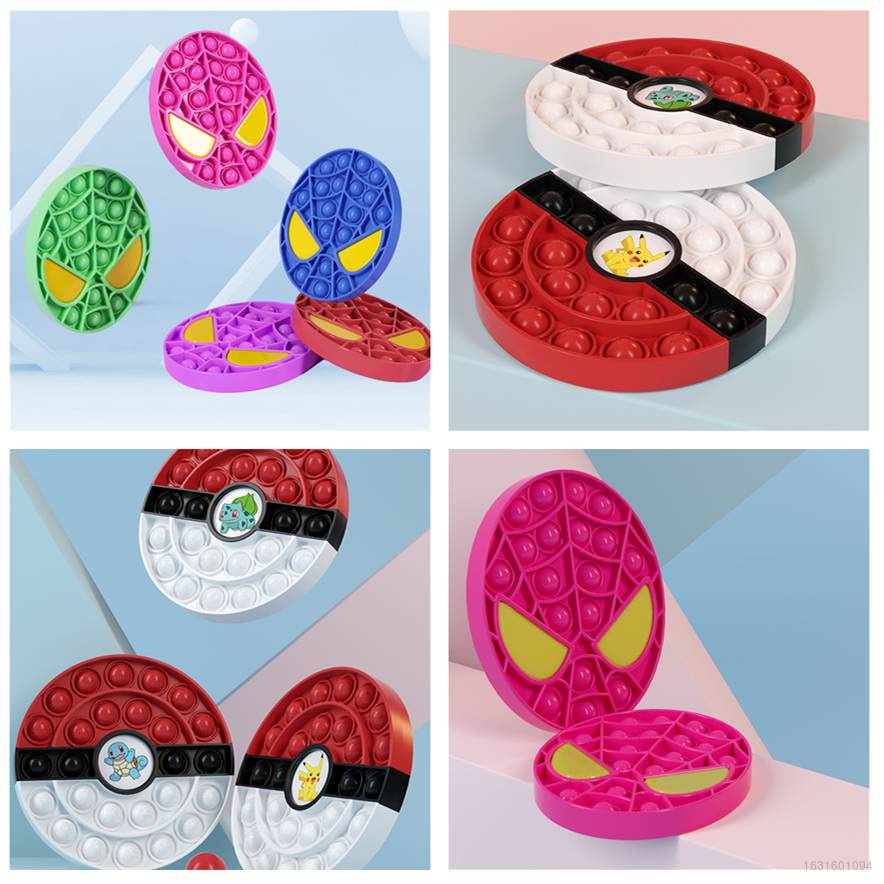 Pop It Marvel Spiderman Đồ Chơi Bóp Bong Bóng Cảm Biến Hình Pikachu Người Nhện Giải Tỏa Căng Thẳng Cho Người Lớn Để Bàn
