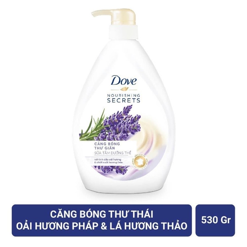 Sữa tắm dưỡng thể thư giãn Dove Nourishing Secrets Hương Thảo Oải Hương 530g Date 12/2024